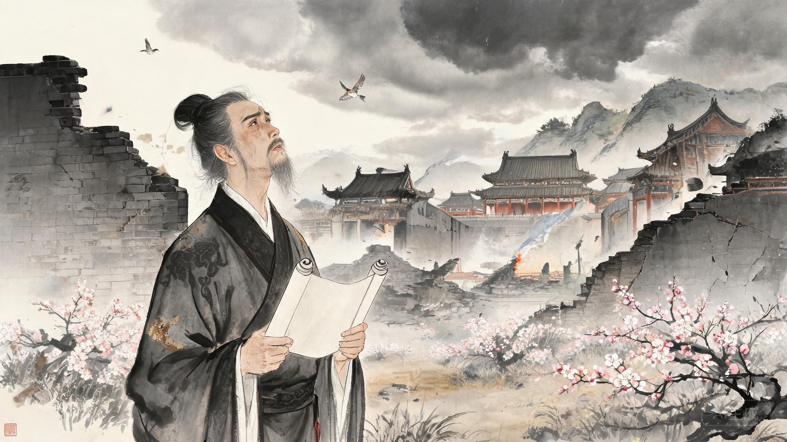 烽火连三月家书抵万金——杜甫困居长安写《春望》的乱世悲怀