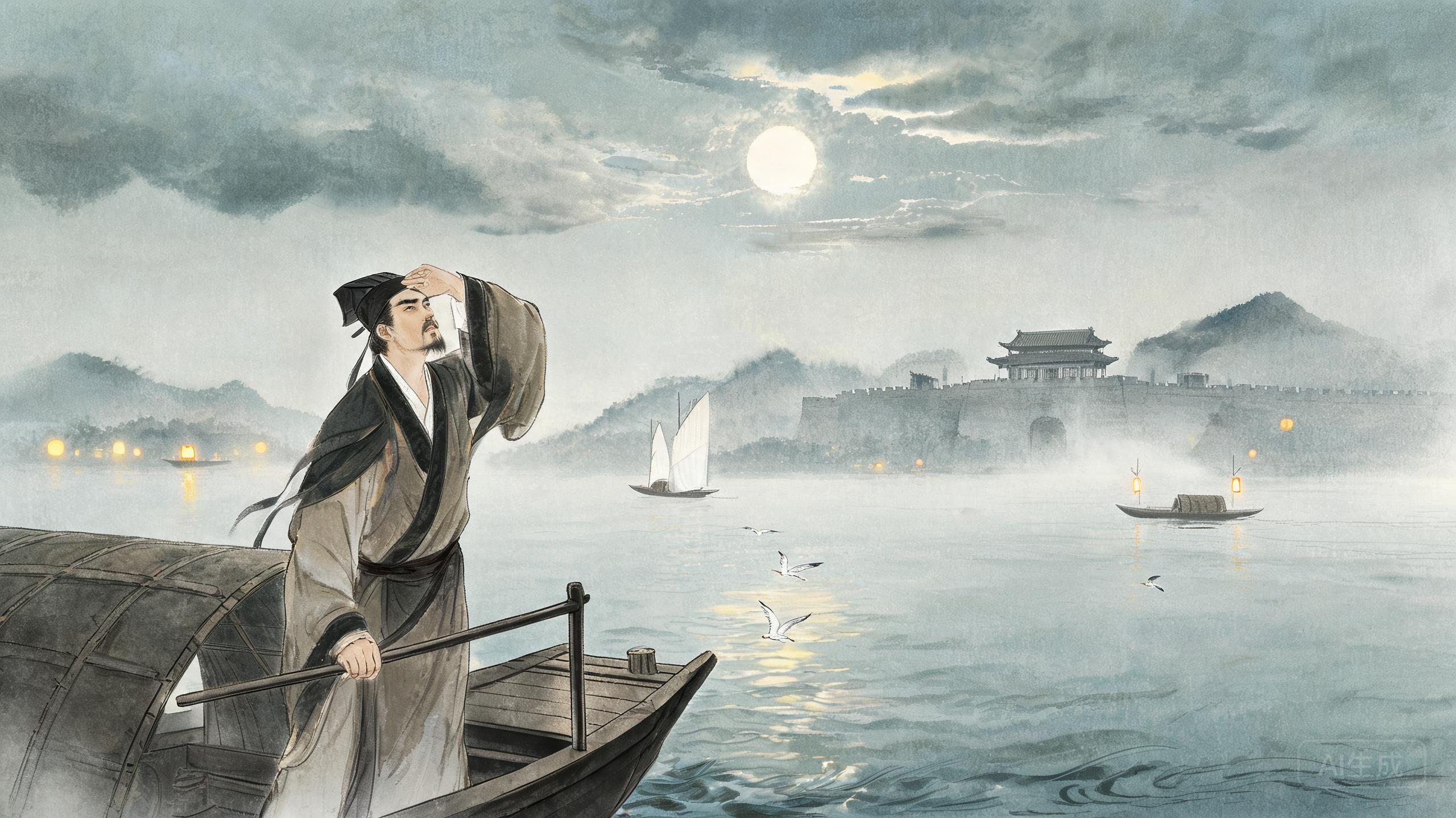 云开远见汉阳城犹是孤帆一日程——卢纶《晚次鄂州》的江上旅夜