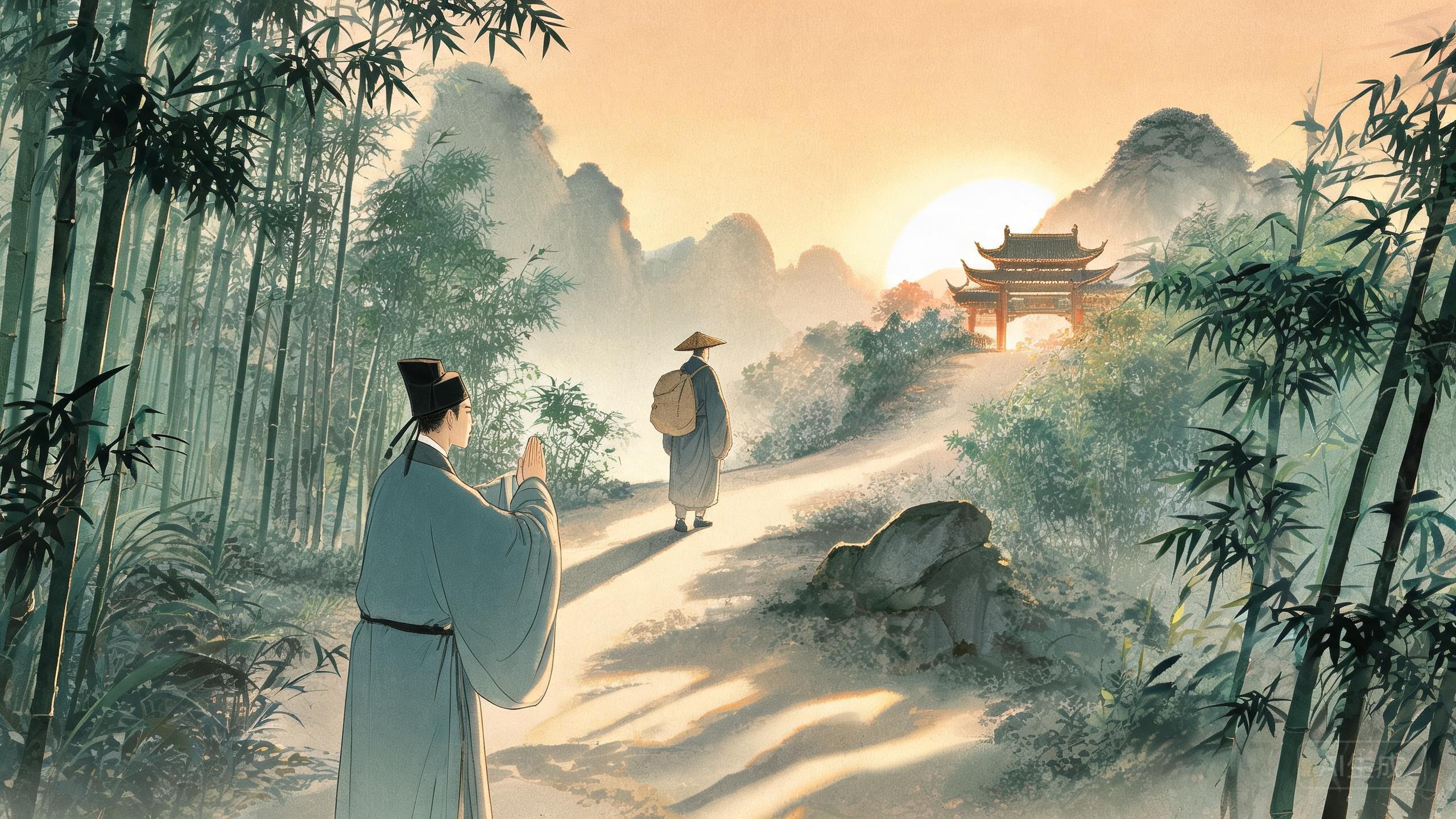 荷笠带斜阳青山独归远——刘长卿《送灵澈上人》的空灵送别