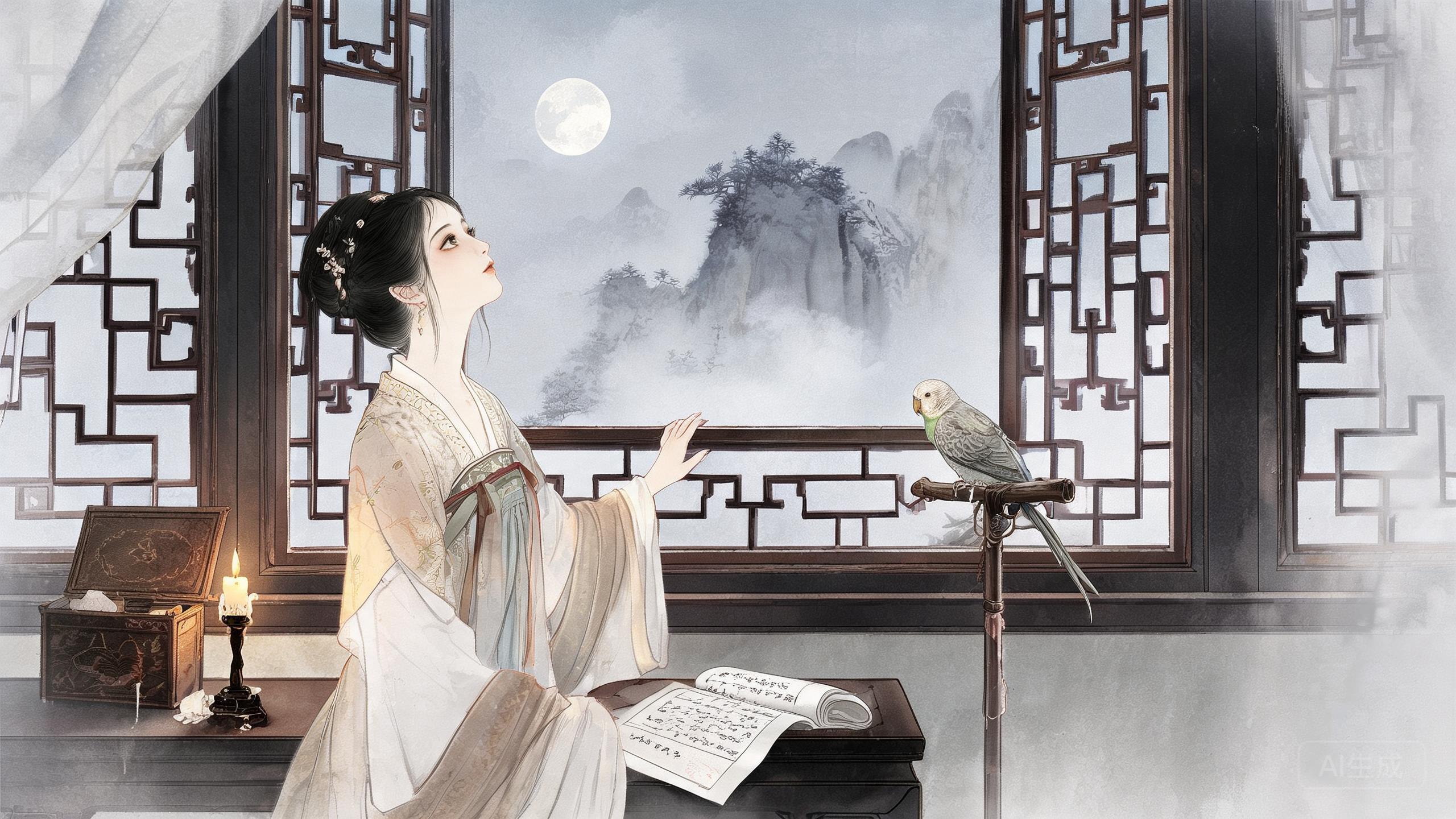 山之高月出小月之小何皎皎——张玉娘《山之高》的望月怀人
