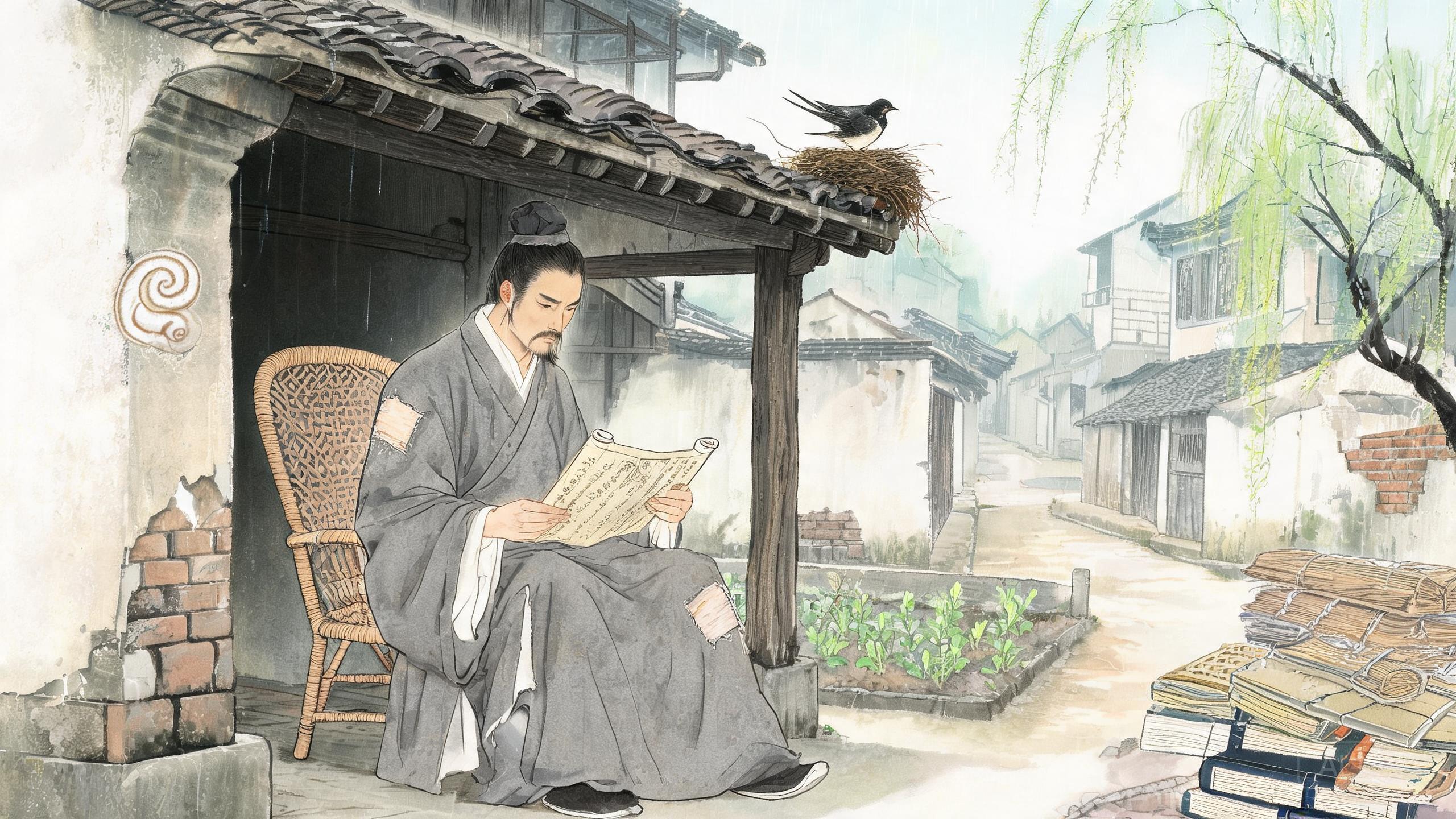 断墙着雨蜗成字老屋无僧燕作家——陈师道《春怀示邻里》的安贫诗境
