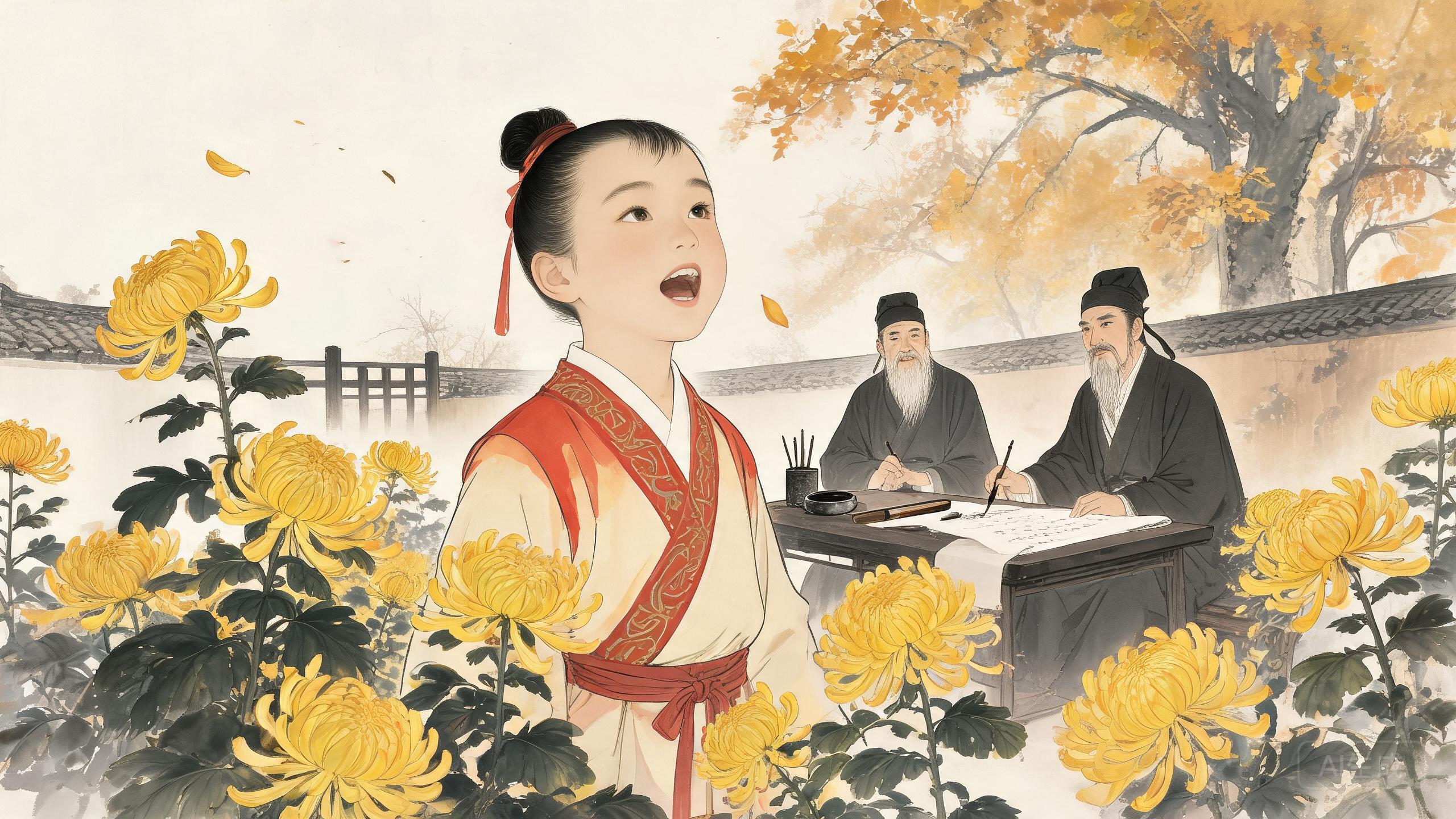 五岁咏菊蕊寒香冷蝶难来——黄巢童子联句惊艳满座