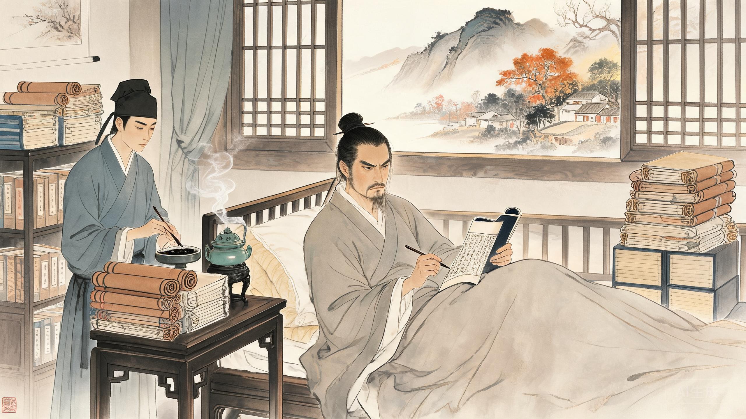风痹缠身手不释卷——书淫皇甫谧病榻著述的坚毅