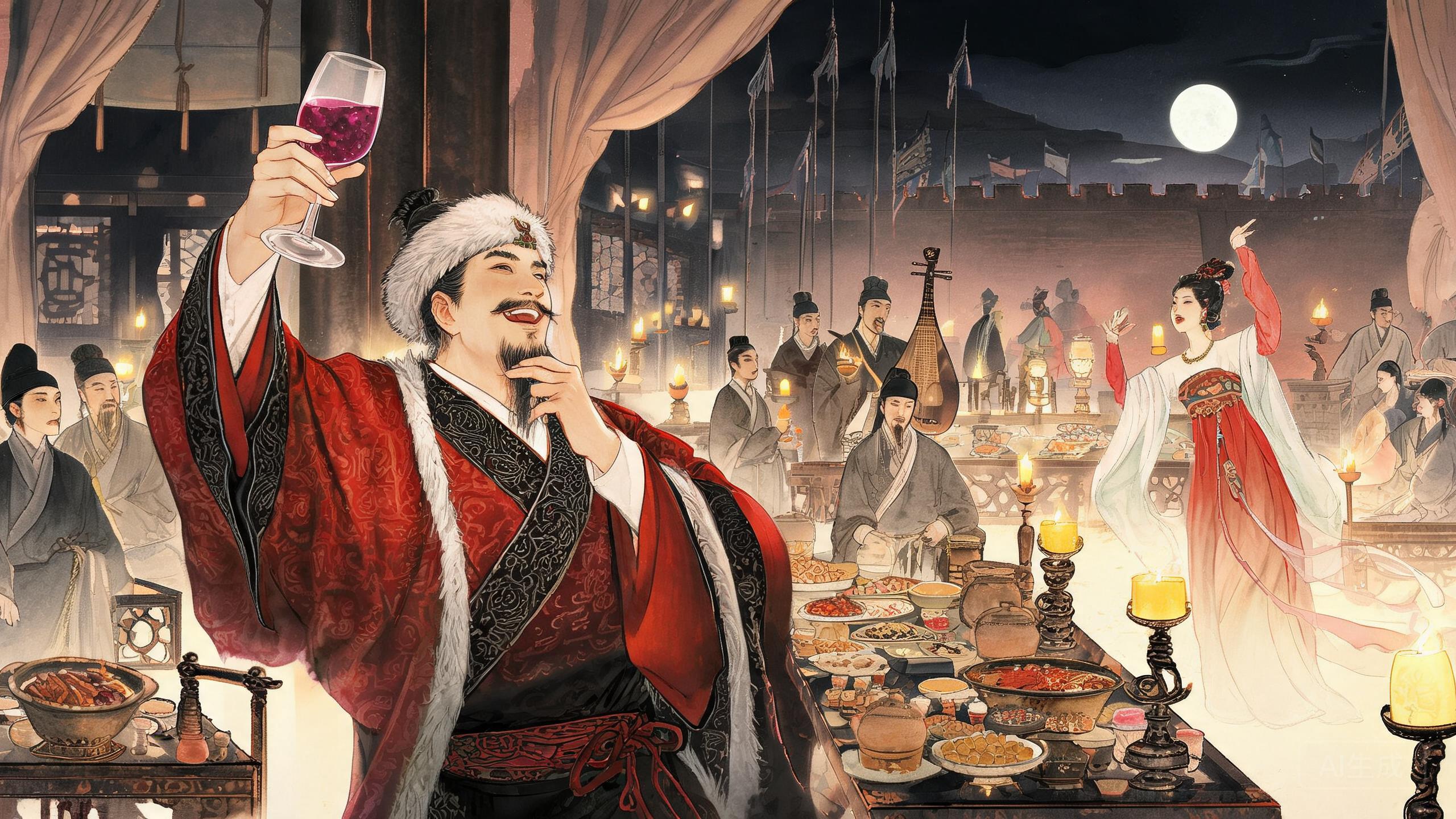葡萄美酒夜光杯——王翰《凉州词》的豪饮名士风