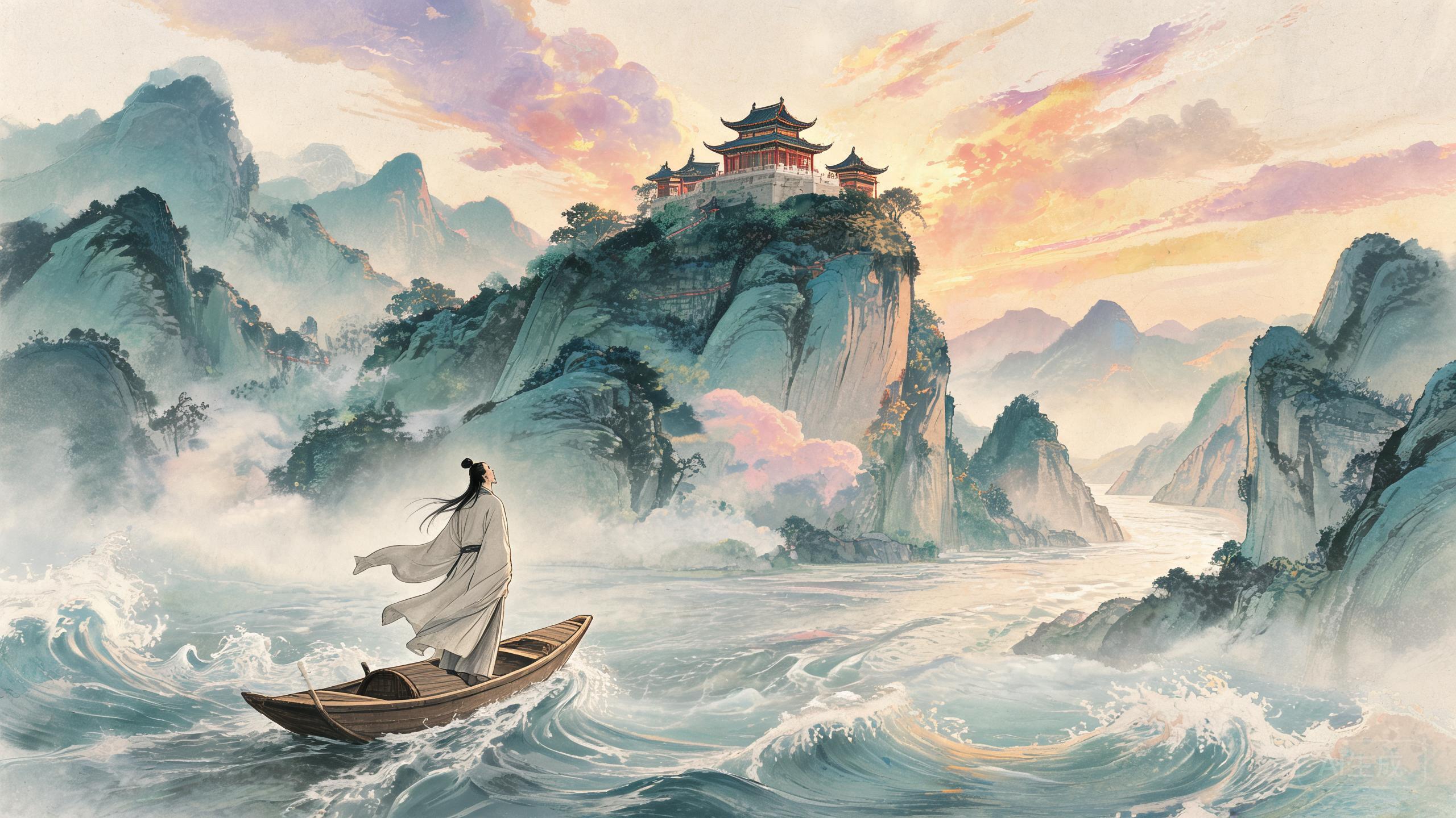 朝辞白帝彩云间——李白《早发白帝城》的轻舟万重山意境