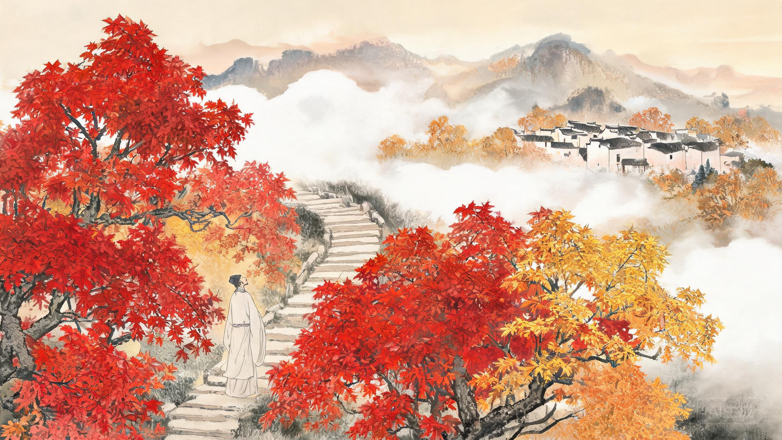 霜叶红于二月花——杜牧《山行》收束盛唐调色盘