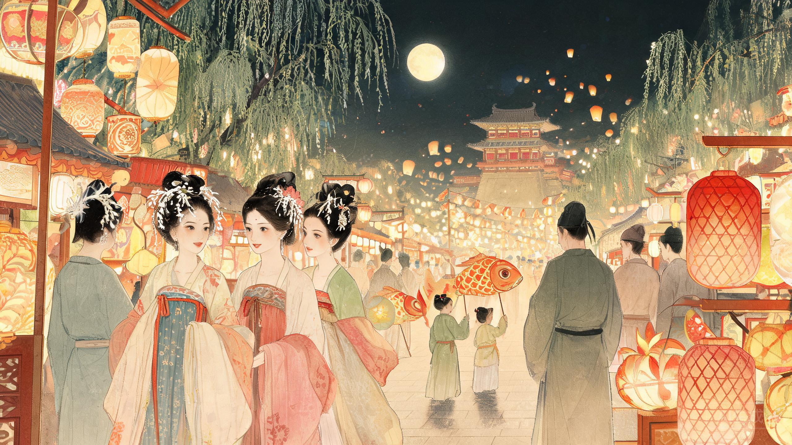 花市灯如昼月上柳梢头——欧阳修《生查子·元夕》里的上元夜市