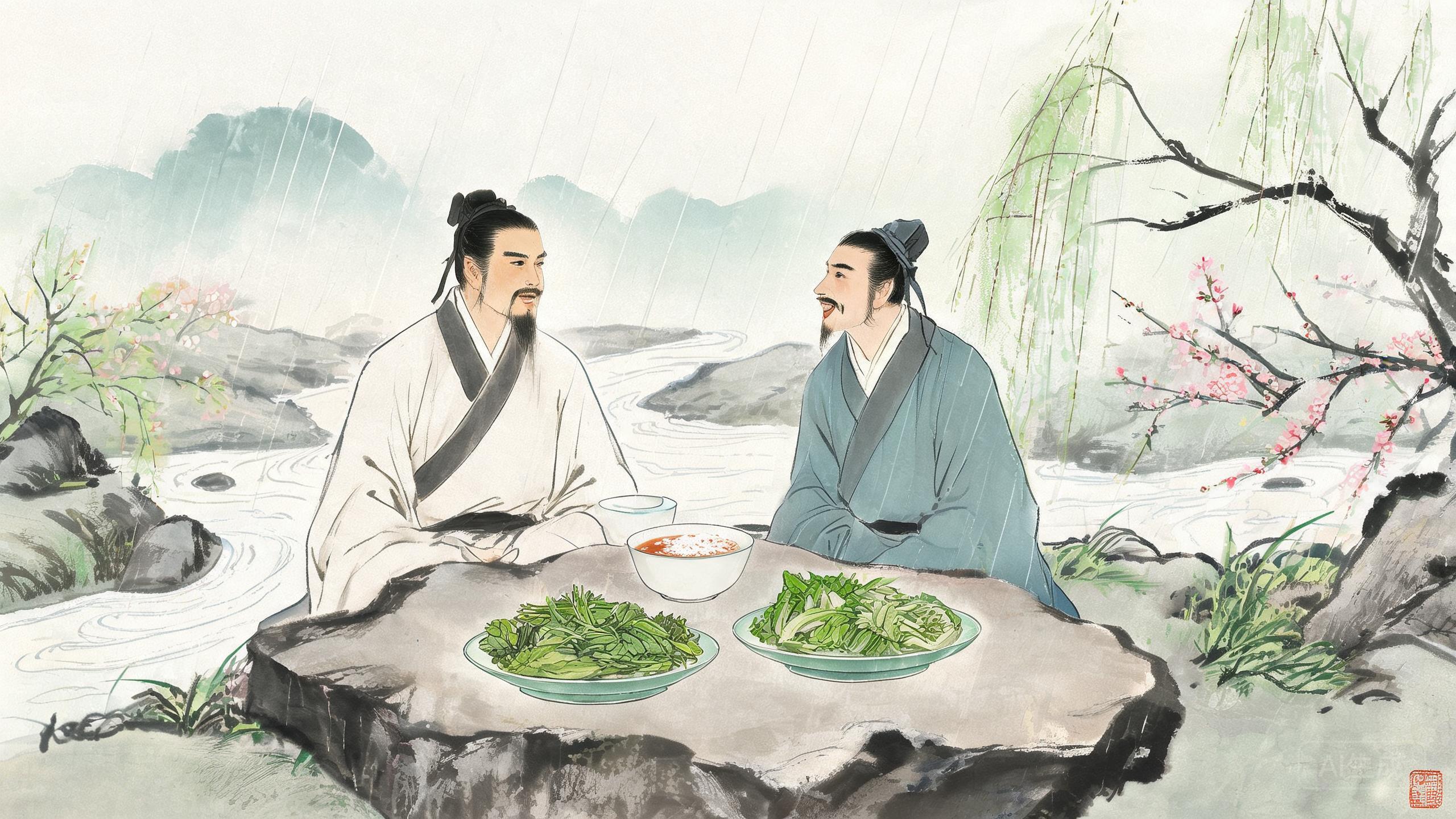 蓼茸蒿笋试春盘雪沫乳花浮午盏——苏轼《浣溪沙》的早春清欢