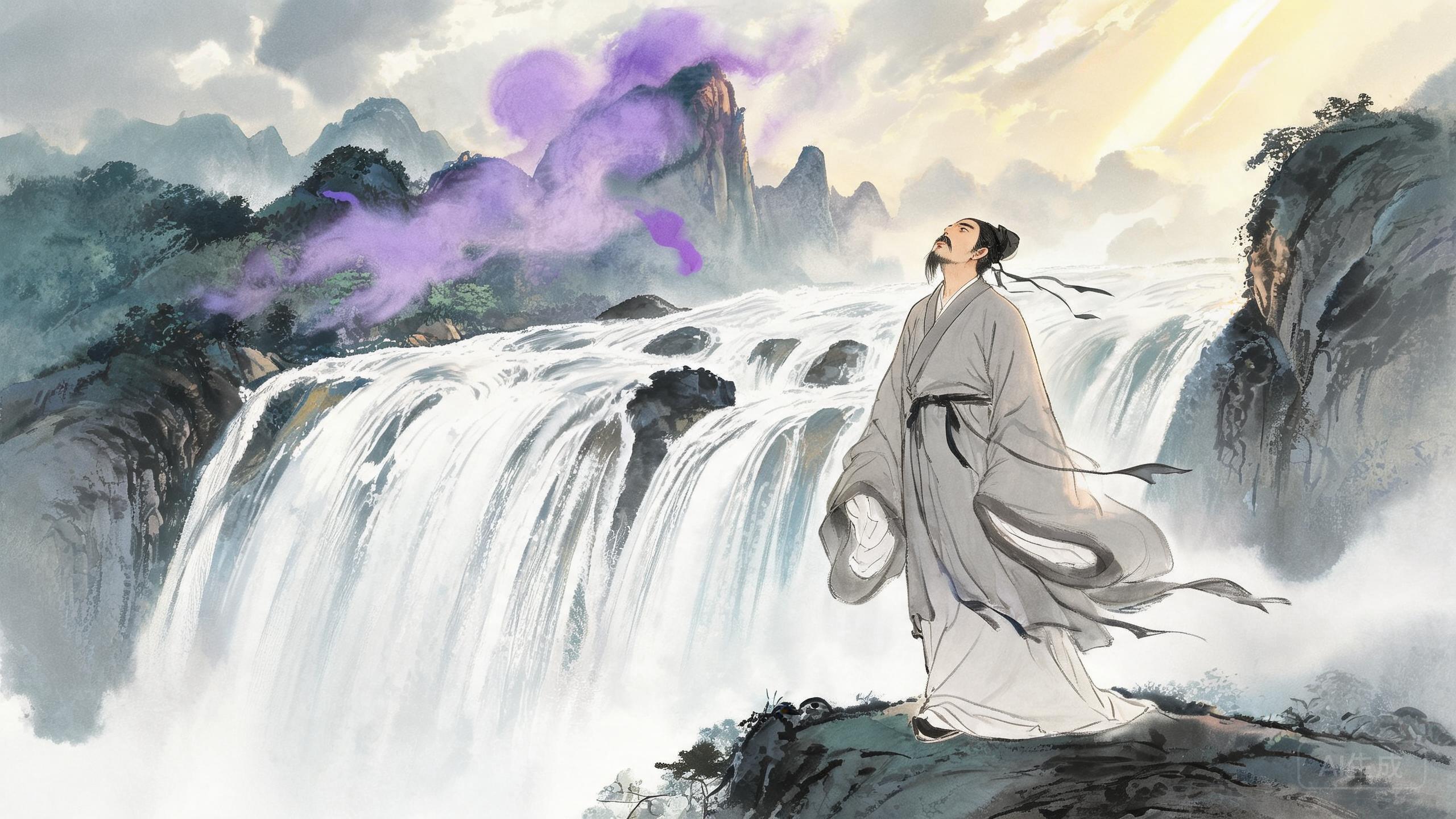 飞流直下三千尺疑是银河落九天——李白《望庐山瀑布》的庐山飞瀑