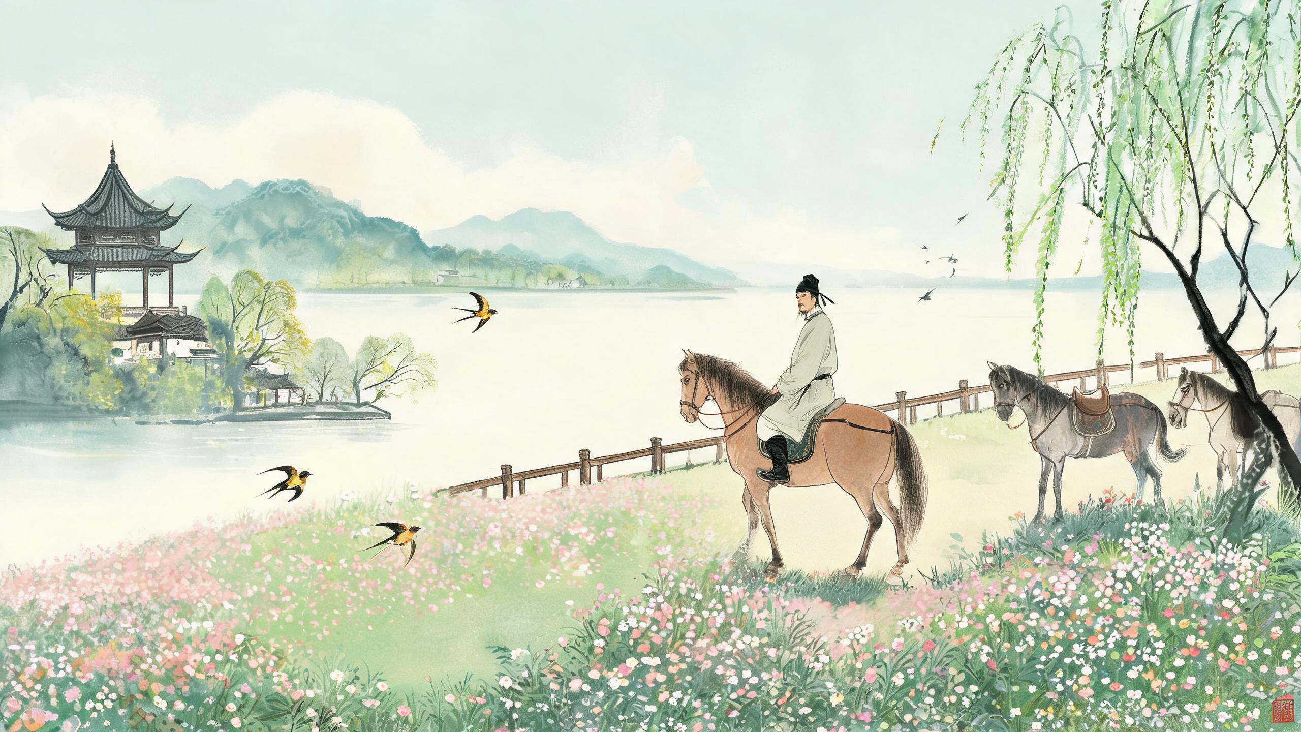 乱花渐欲迷人眼浅草才能没马蹄——白居易《钱塘湖春行》的西湖早春