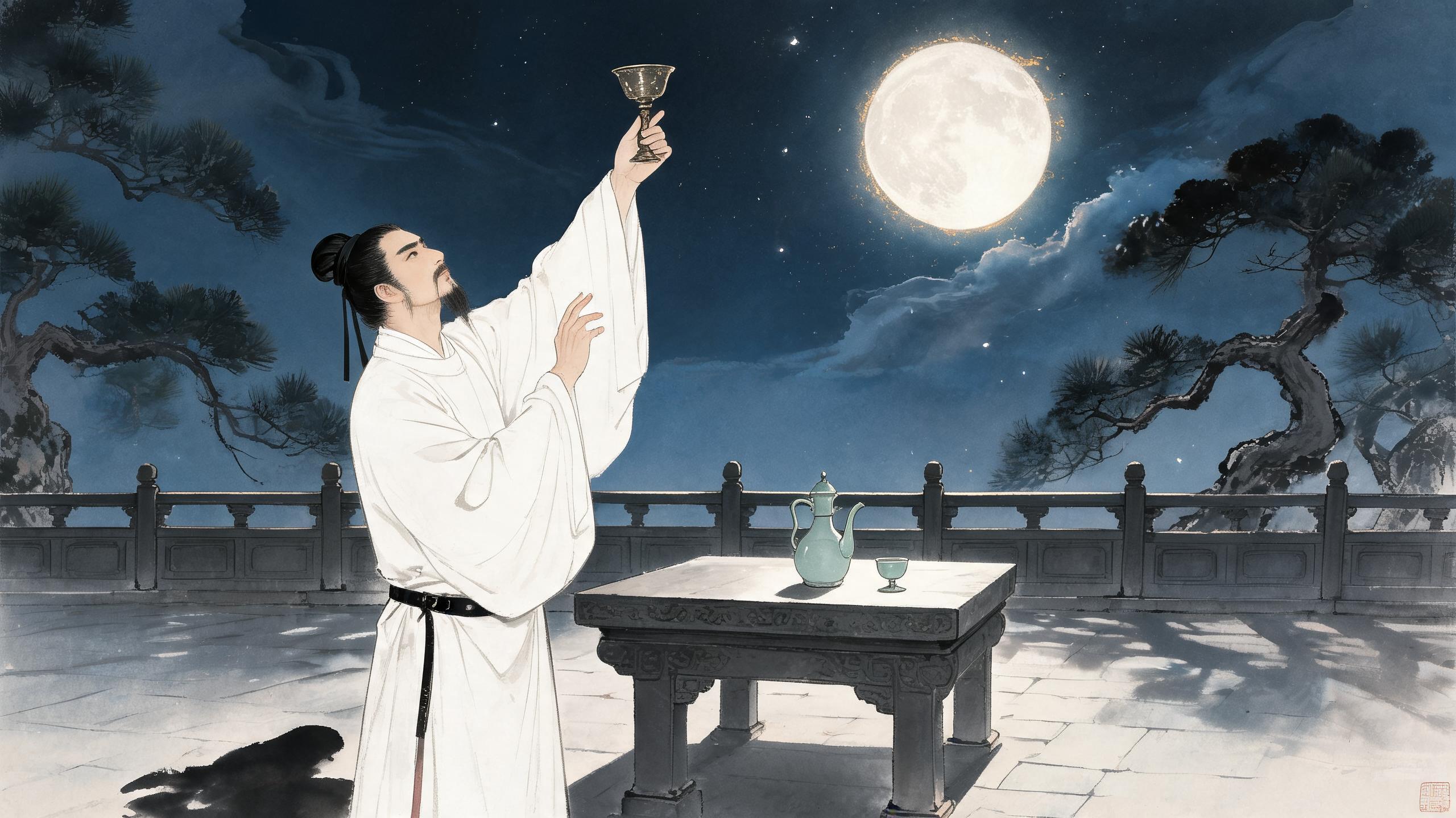 青天有月来几时我今停杯一问之——李白《把酒问月》的停杯问天