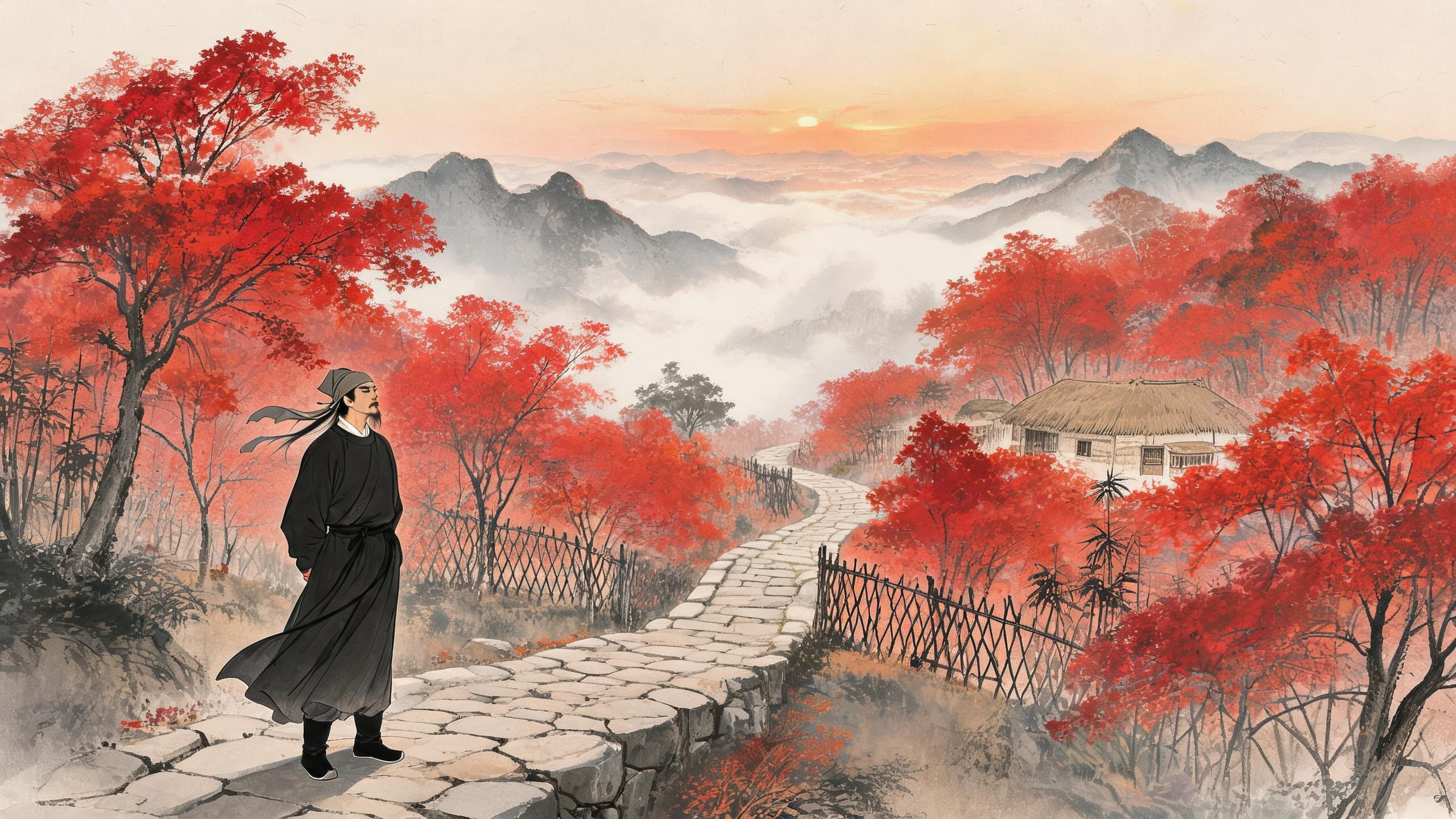 停车坐爱枫林晚霜叶红于二月花——杜牧《山行》的深秋枫林