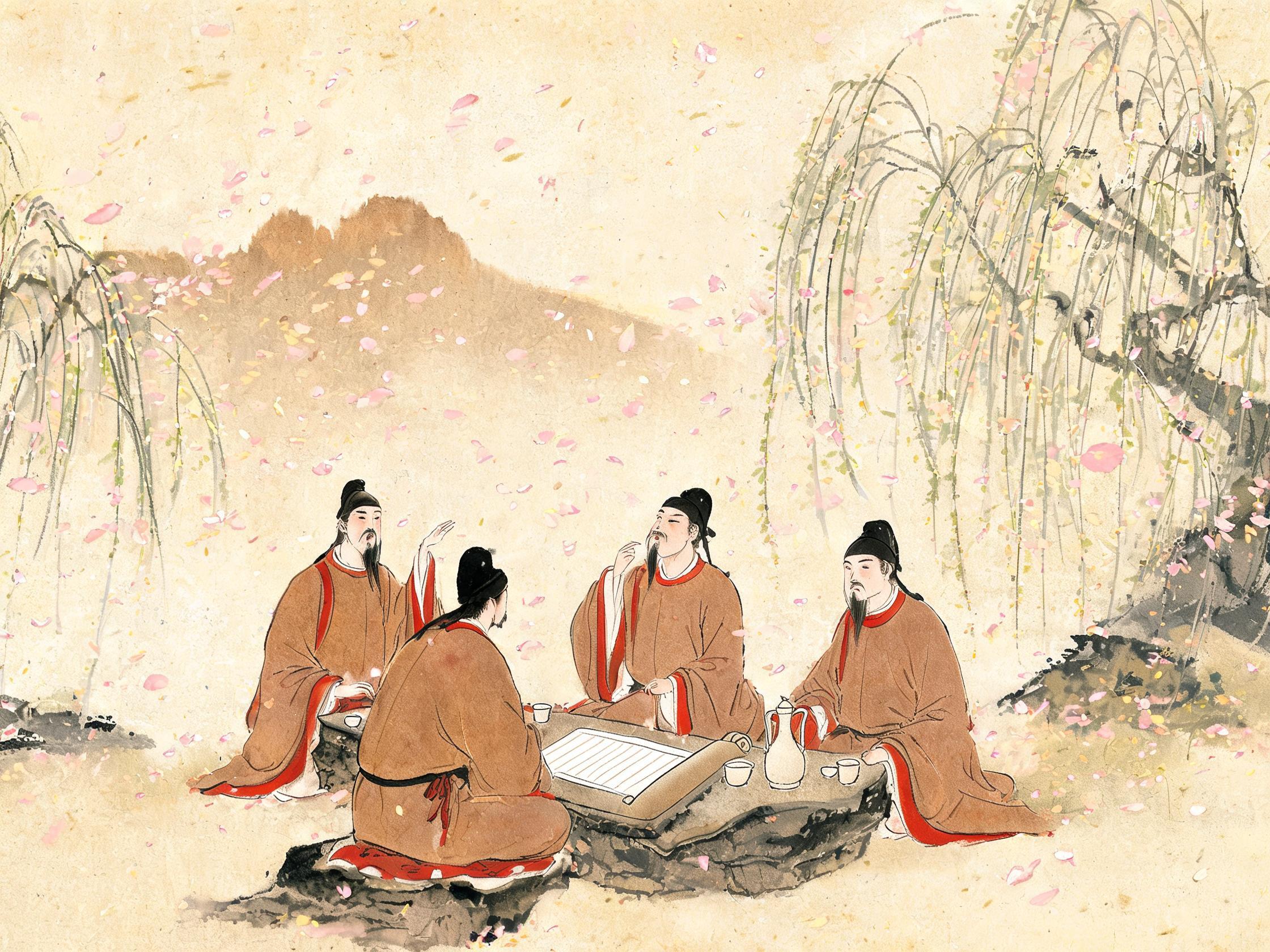 春城无处不飞花——飞花令的出处与唐代文人雅集场景