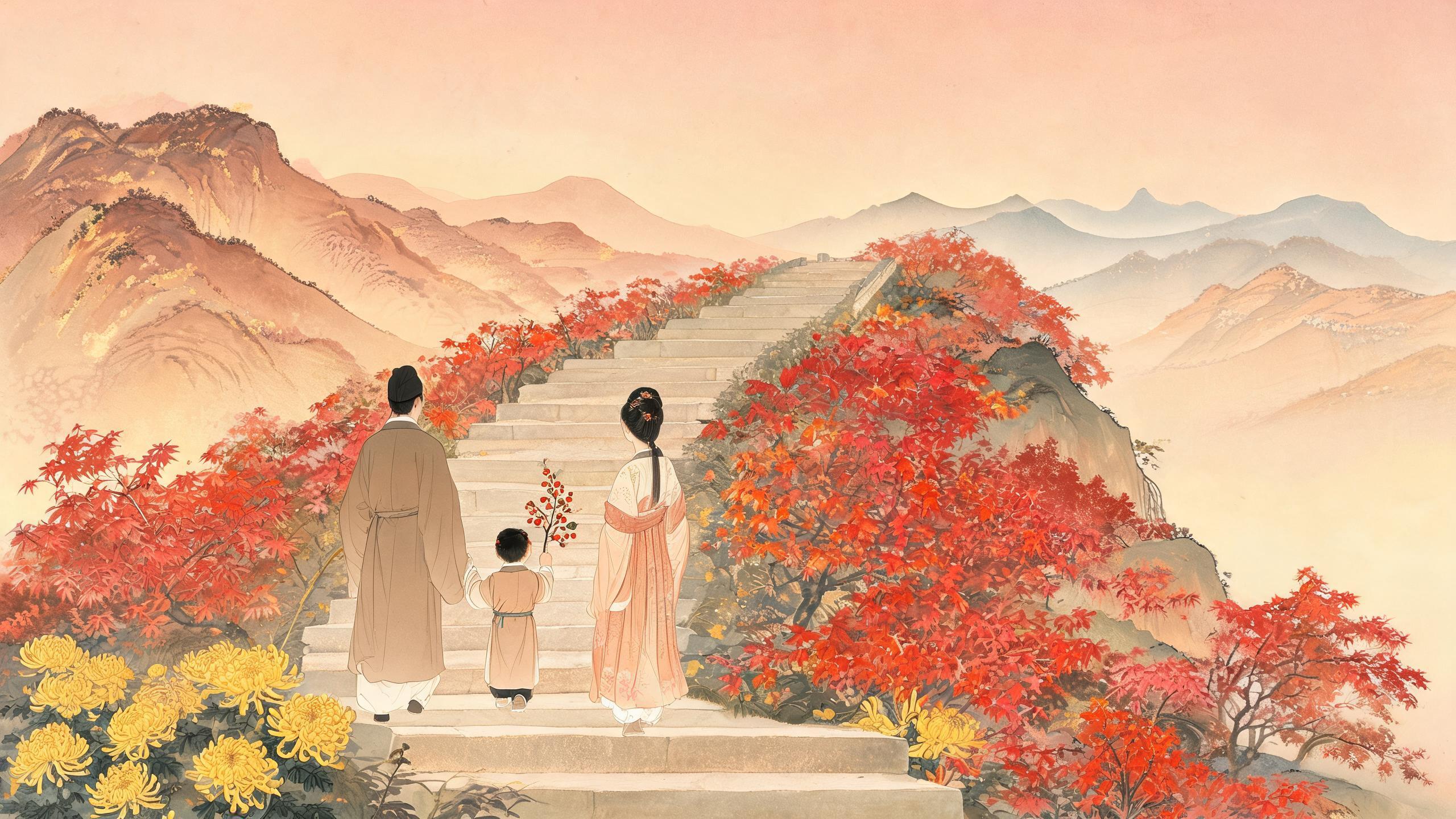 「遥知兄弟登高处，遍插茱萸少一人」——10月18日重阳，提前演练登高