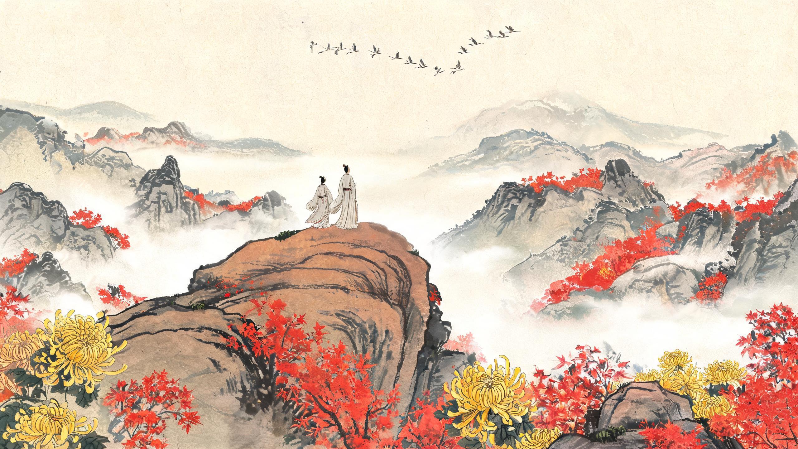 「遥知兄弟登高处，遍插茱萸少一人」——重阳登高，遍山秋色