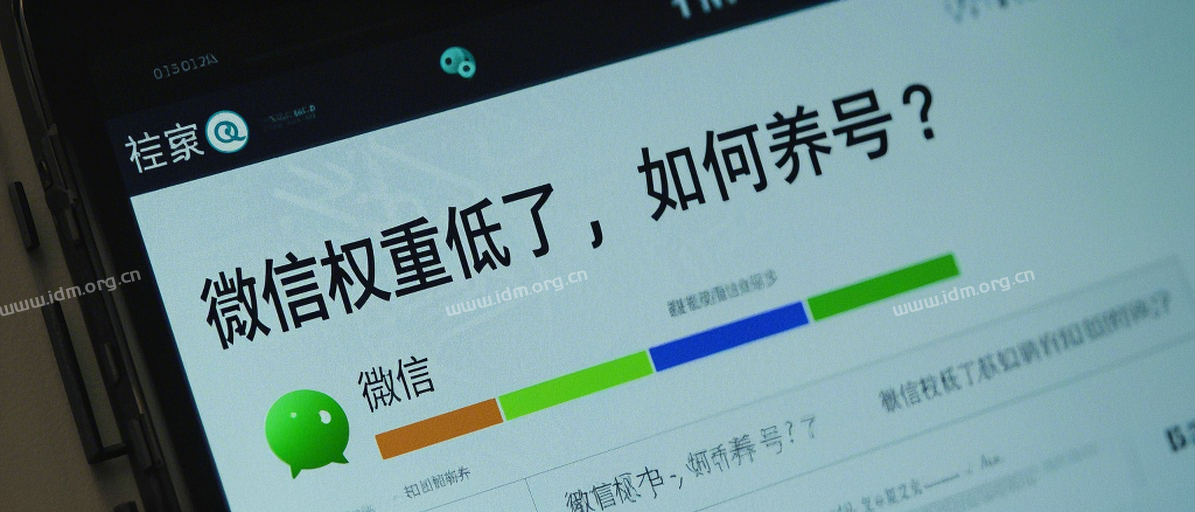 微信权重低了,如何养号? 第1张 微信权重低了,如何养号? 第1张