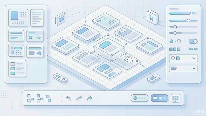 AI编辑器可视化装修页面示意