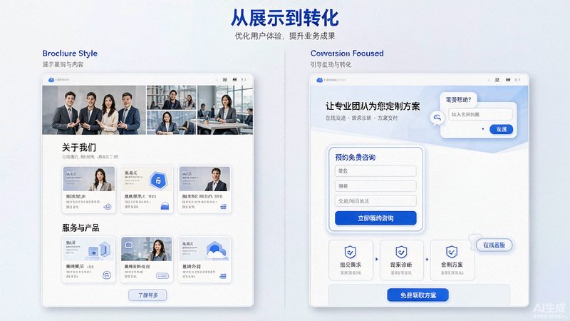 营销型网站与展示型官网对比