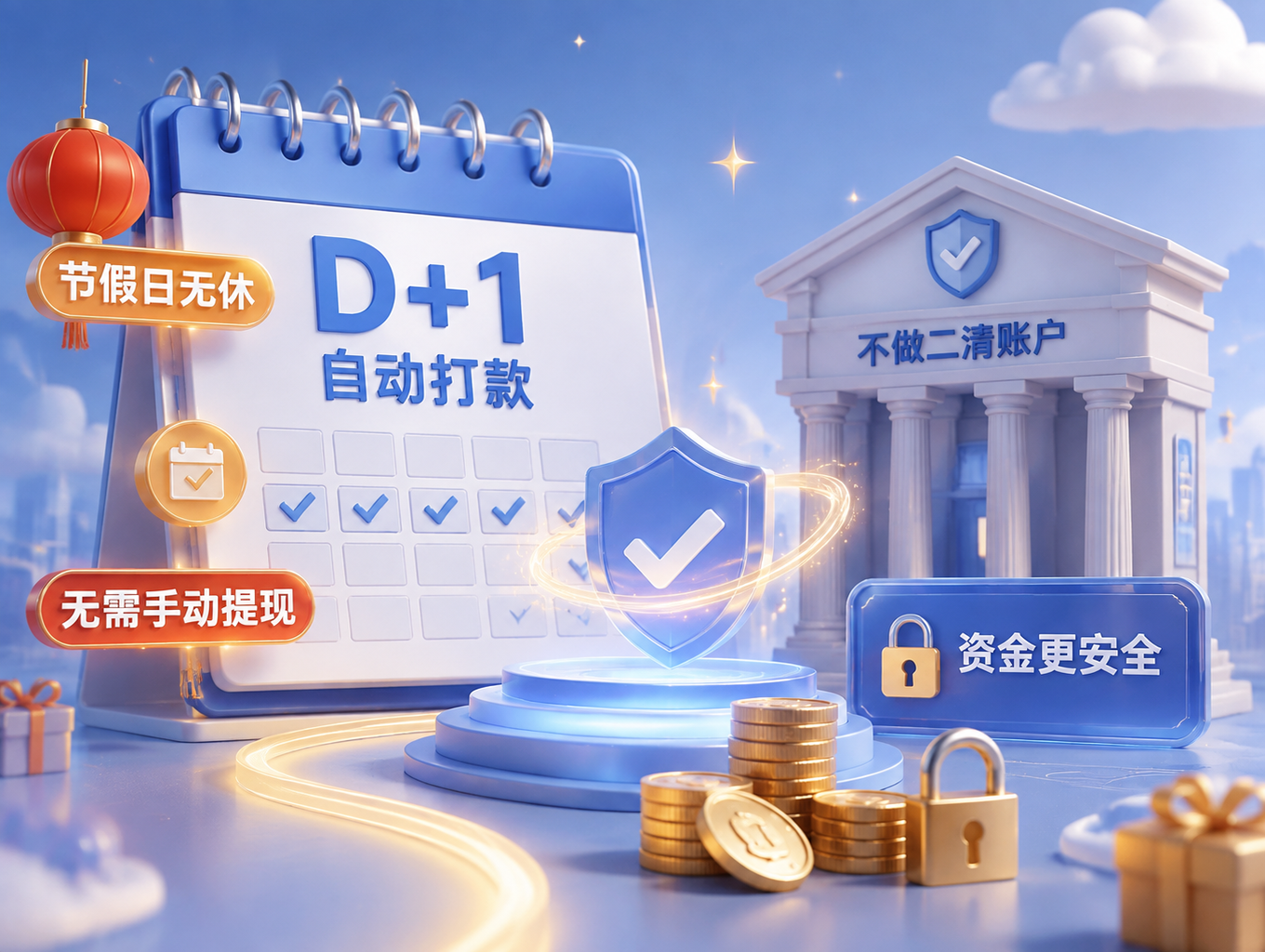 D+1自动打款