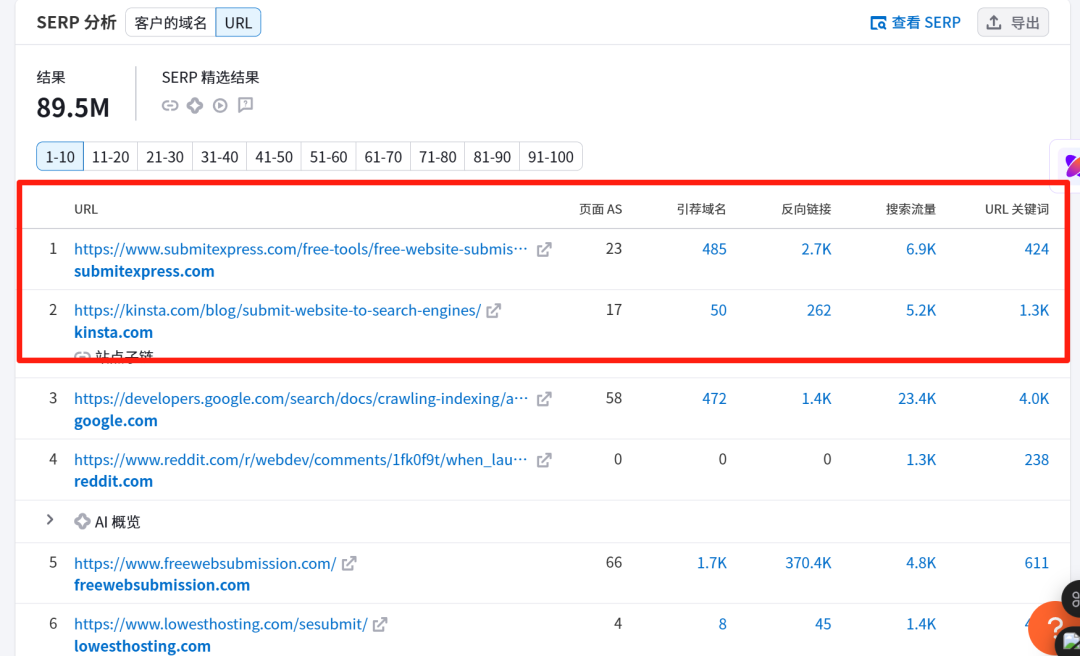 Submit website to search engines