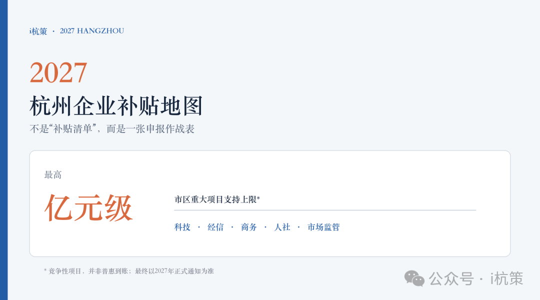 2027杭州企业补贴地图