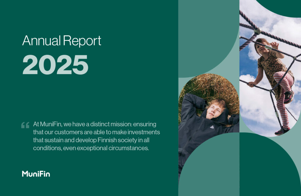 Pictured is the cover of MuniFin's Annual Report 2025.
