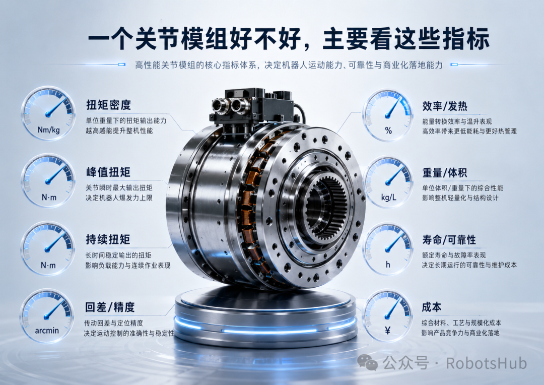 关节模组核心性能指标