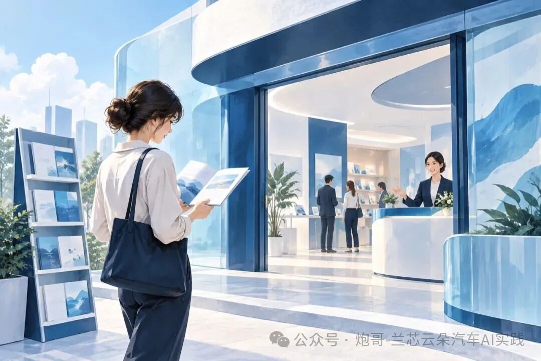 插画：开放的企业数字门面隐喻